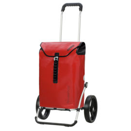 Boodschappenwagen met grote 3-spaken wielen, Royal Shopper Ortlieb rood