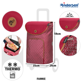 Lichte boodschappenwagen om te duwen of trekken, Unus Shopper Fun Famke rood