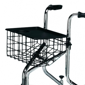 Mandje en dienblad voor driewiel rollator - MW240BT