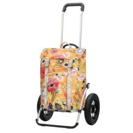 Boodschappenwagen met extra grote luchtbanden van 29 cm, Royal Shopper Basil Bloom geel