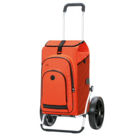Boodschappenwagen met extra grote kogellager-wielen van 29 cm, Royal Shopper Hydro 3.0 oranje