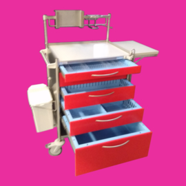 Tweedehands rvs medicijnwagen, medicijnkar Hammerlit PME 6411 - 156604 MWHL3