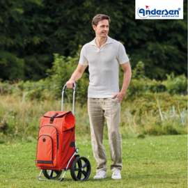 Boodschappenwagen met extra grote kogellager-wielen van 29 cm, Royal Shopper Hydro 3.0 oranje
