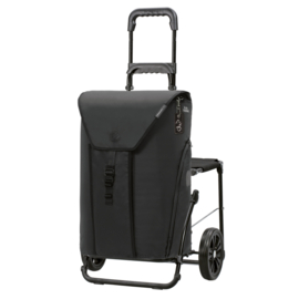 Boodschappenwagen met zitje, Komfort Shopper Oli.P 3.0 zwart