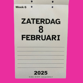 Zorgkalender 2025, grootletter Zorg dagkalender A4, Alzheimer, Dementie