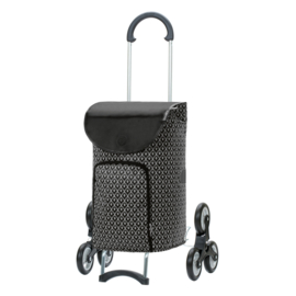 Boodschappentrolley voor de trap, Scala Traploper Shopper Famke zwart