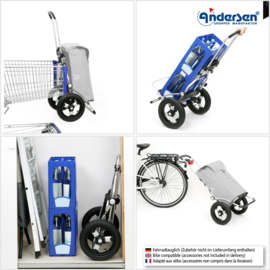 Boodschappenwagen met extra grote luchtbanden van 29 cm, Royal Shopper Hydro 2.1 blauw