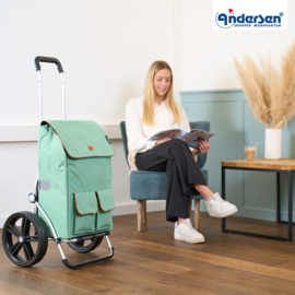 Boodschappenwagen met extra grote kogellager-wielen van 29 cm, Royal Shopper Ipek Ma salbei