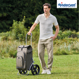 Boodschappenwagen met extra grote kogellager-wielen van 29 cm, Royal Shopper Hydro 3.0 olijf