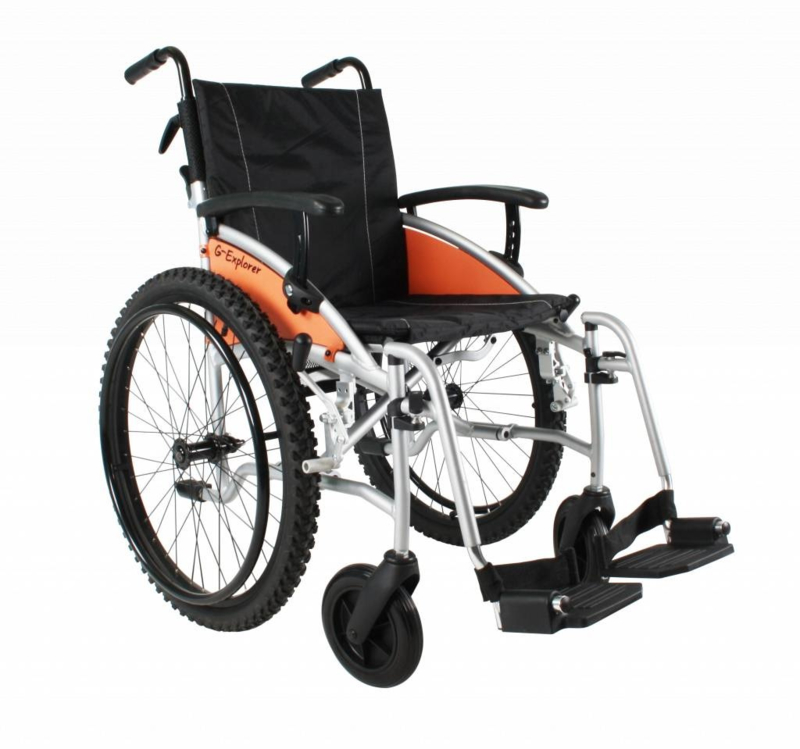 Rolstoel dikke brede luchtbanden, rolstoel het bos, G-Explorer | rolstoel | Zorgoutlet