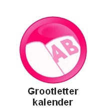 Kalender met grote letters