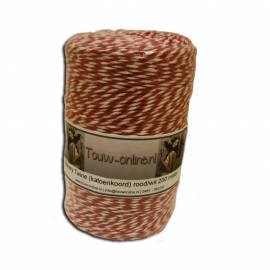 Bakers Twine (katoenkoord) Rood / Wit 200 meter (art. 16122)