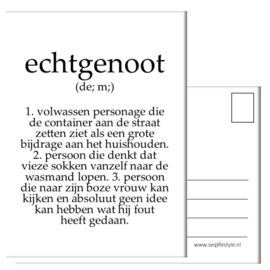 A6 KAART: ECHTGENOOT - SARCASTISCH