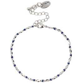 ONE DAY charity bracelet  blue (14k plated geelgoud  of  witgoud)