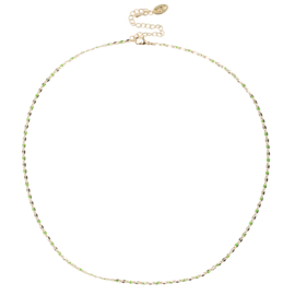ONE DAY charity necklace green (14k geelgoud  of  witgoud) 
