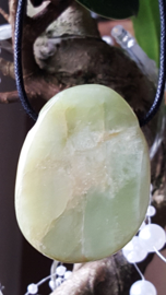 Calciet groen chakra edelsteenhanger 4cm