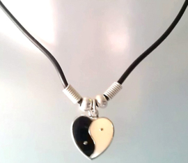 Yin Yang ketting hart