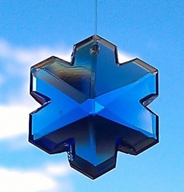 Feng Shui zuiver kristal sneeuwvlok 3cm-blauw