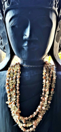 Citrien/Parel ketting ( handmade )