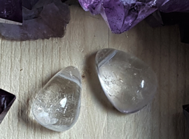 Bergkristal edelsteenhanger geboord 2,5-3,5cm