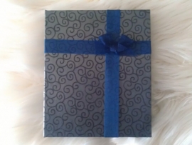 Marineblauw geschenk-/sieradendoos