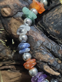 Chakra splitarmband met echt zilver !