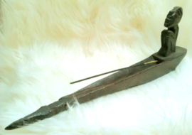 Vintage wierookhouder kano Afrika(41cm)-1