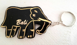 Sleutelhanger houten olifant uit Bali