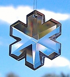 Feng Shui zuiver kristal sneeuwvlok 3,5cm