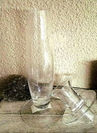 Kandelaar glas ( twee delen ) 25cm
