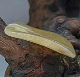 Bijzondere Calciet oranje chakrahanger bladvorm 6 cm