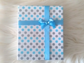 Lichtblauw geschenk-/sieradendoos