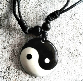 Yin Yang ketting verstelbaar 3,5 x 3,5cm