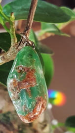 Chrysopraas edelsteenhanger