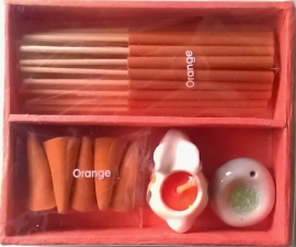 Orange cadeauset wierook