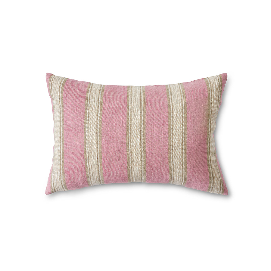 Woven striped cushion blush HK Living