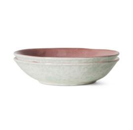 70s ceramics: curry bowls lotus, set of 2 KST0301