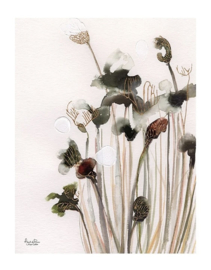 Wanddoek in frame Pastel Flowers