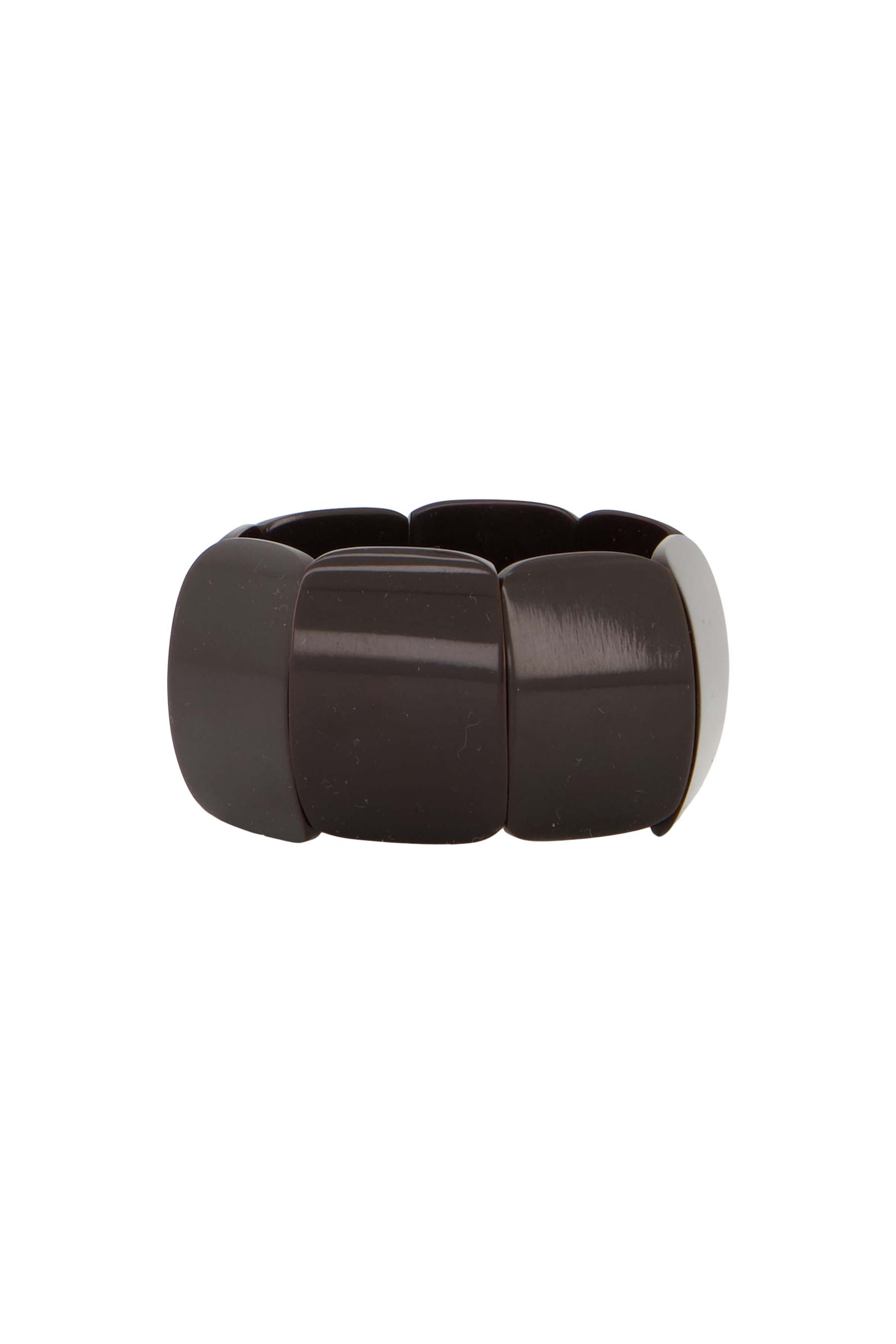 brede kralen armband chocoladebruin ZUSSS