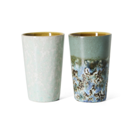 70s ceramics: tea mugs pond, set of 2 KST0261