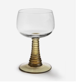 Swirl  wine glass green high AGL4428 HK Living