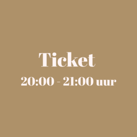 Ticket 20:00-21:00 uur