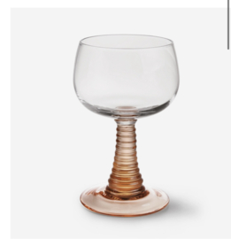 Swirl wine glass Nude High AGL4429 HkLiving