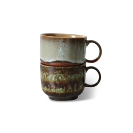 70s ceramics: tea cups odyssey, set of 2 KST0072