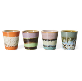 70s ceramics: ristretto mugs nostalgia, set of 4 KST0280