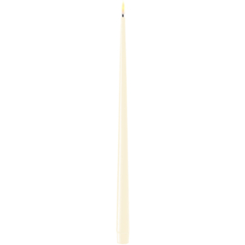 Cream LED Shiny Dinner Candle D: 2,2 * 38 cm (2 pcs.)
