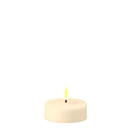 Cream LED Jumbo Tealight Candle D: 6,1 * 4,5 cm (2 pcs.) (2,5*1,75 inch)