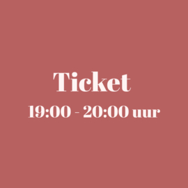 Ticket 19:00-20:00 uur