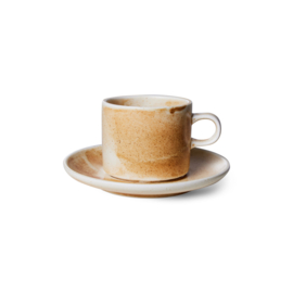 CHEF CERAMICS: CUP AND SAUCER, RUSTIC CREAM/BROWN HKliving