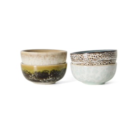 70s ceramics: XS bowls caramelized, set of 4 KST0283